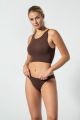 Slip Vita bassa Microfibra SEAMLESS RISALTI color CIOCCOLATO