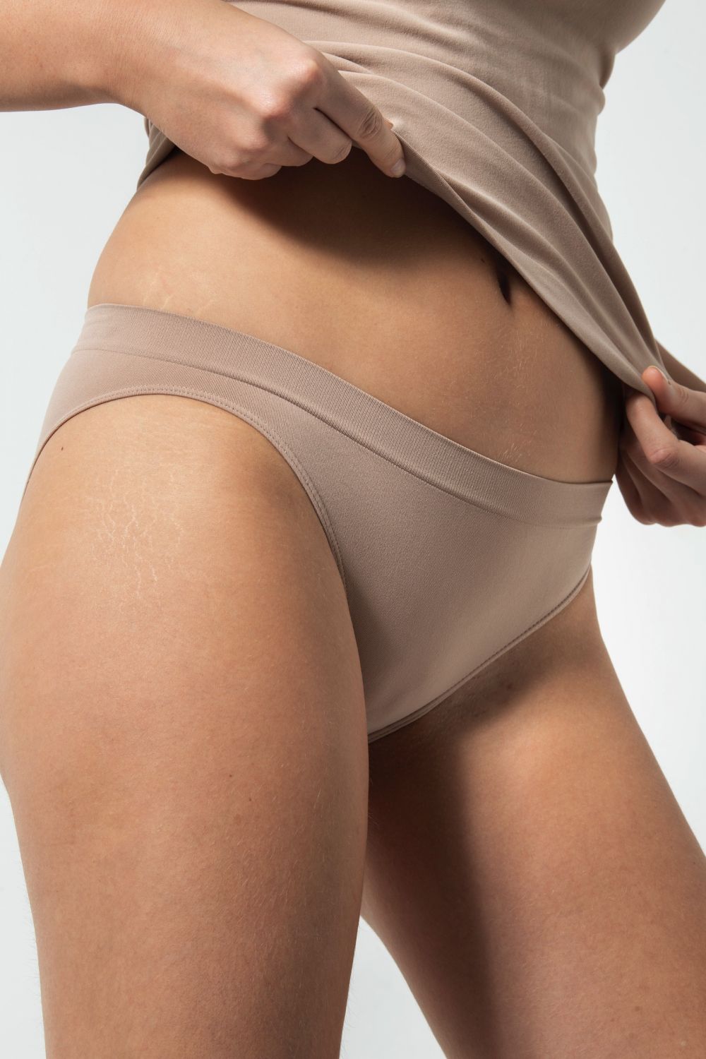 Slip Vita bassa Microfibra SEAMLESS con tassello anallergico RISALTI Naturale