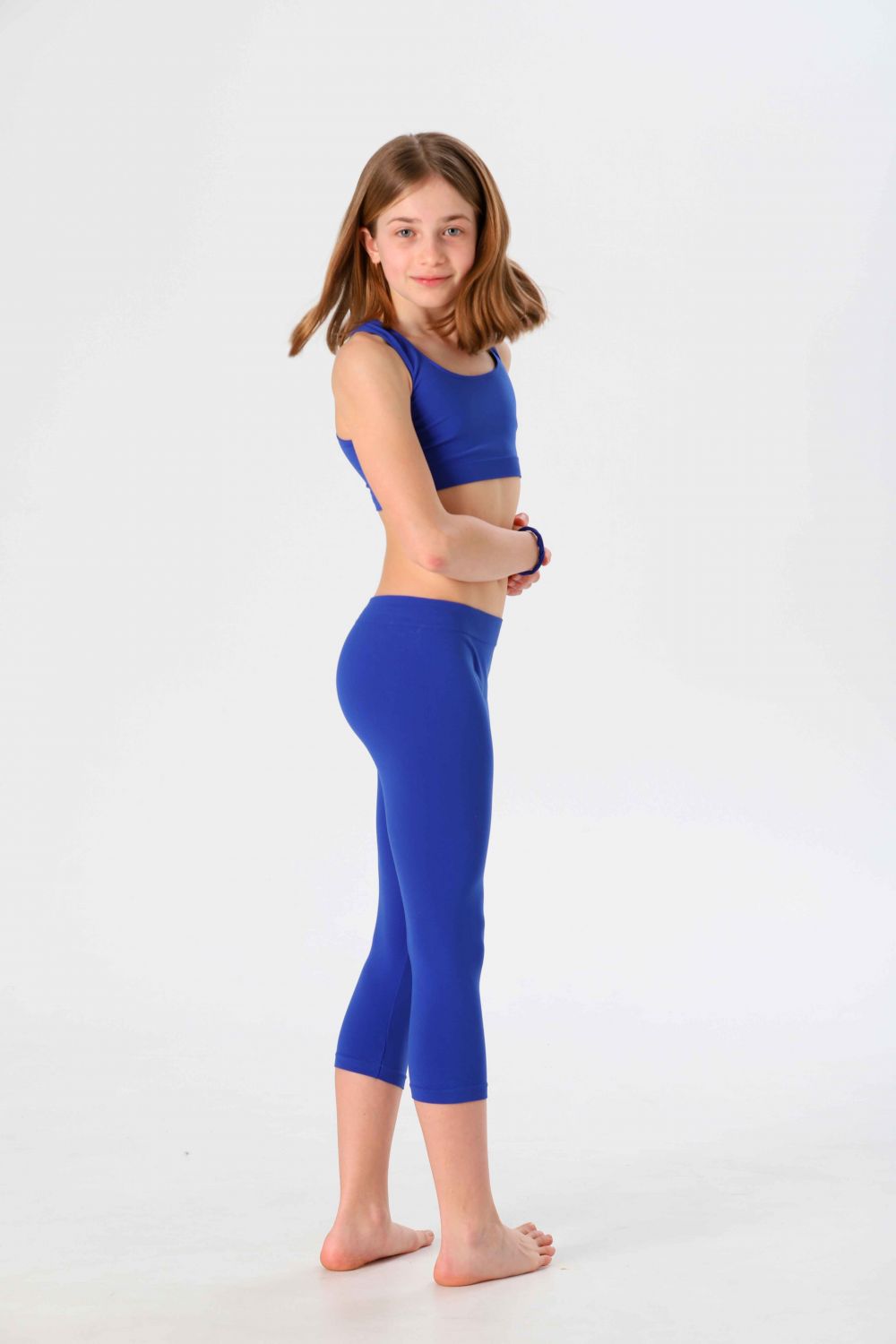 Leggings Medio Bambina in Microfibra Elasticizzata Senza Cuciture