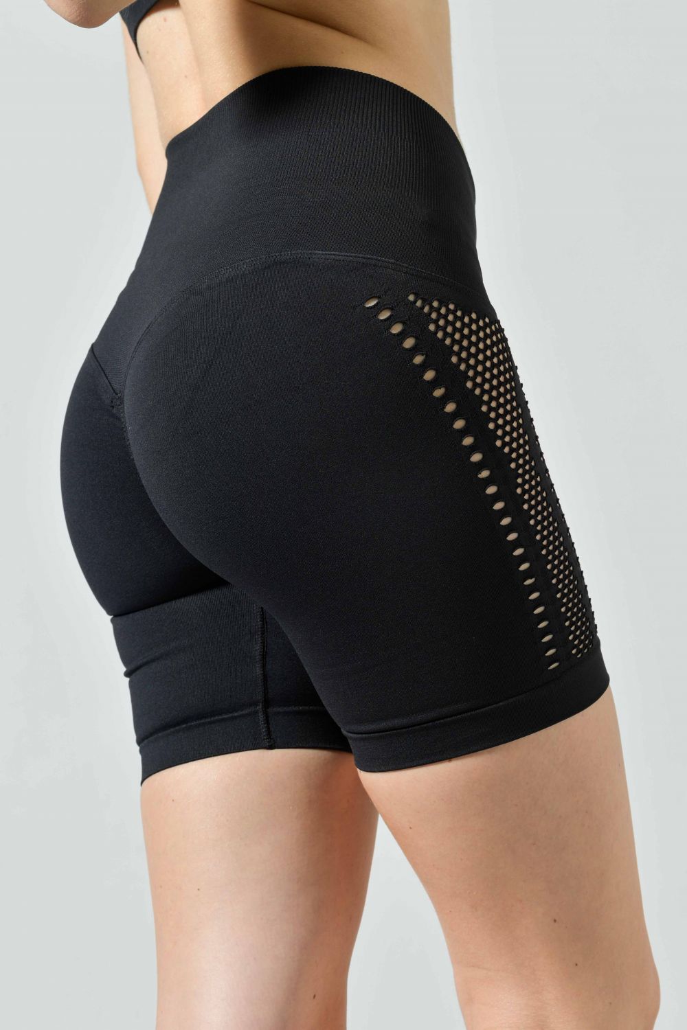 Short Sculpt Traforato Seamless Vita Alta, effetto Push Up sui glutei