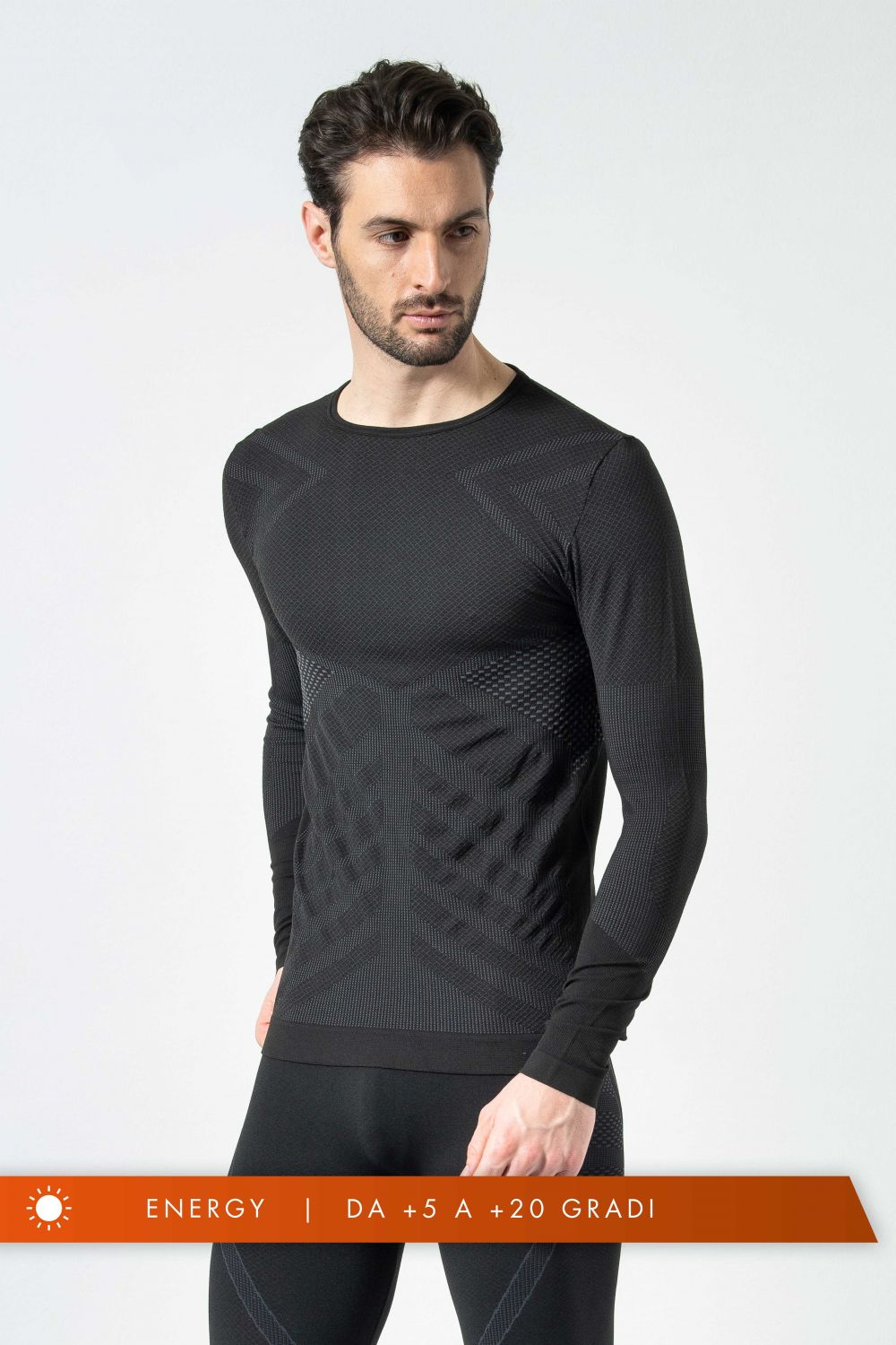 Herren-Thermo-Shirt Energy mit langen Ärmeln