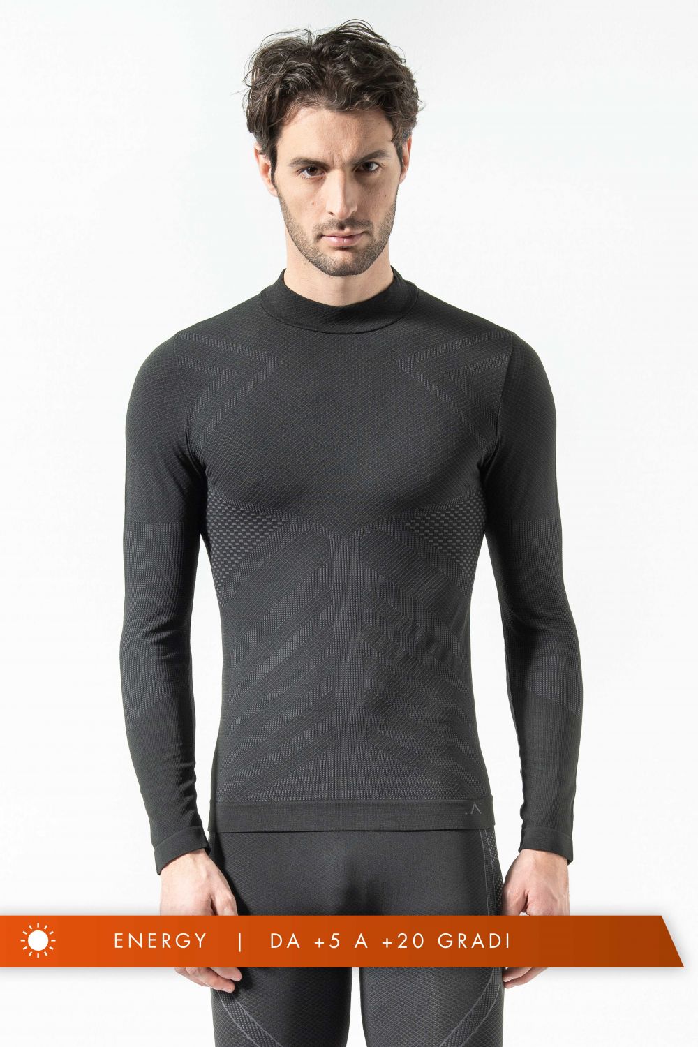 Herren-Thermo-Shirt Energy mit hohem Kragen