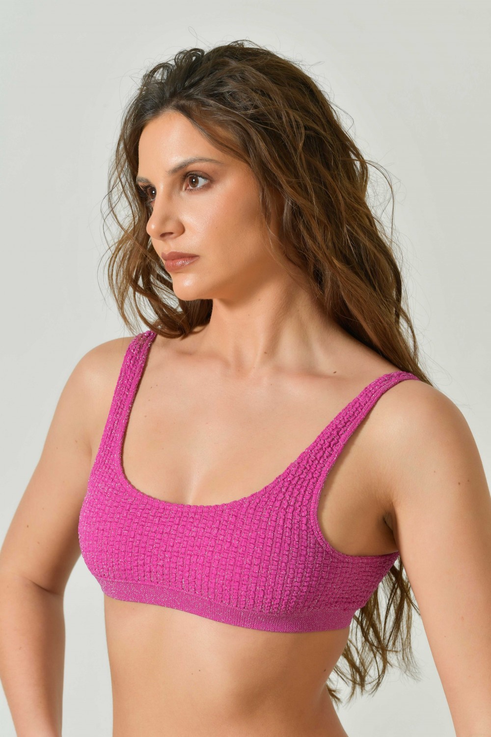Top Bikini Onda Lurex in Trama Lavorata, Limited Edition