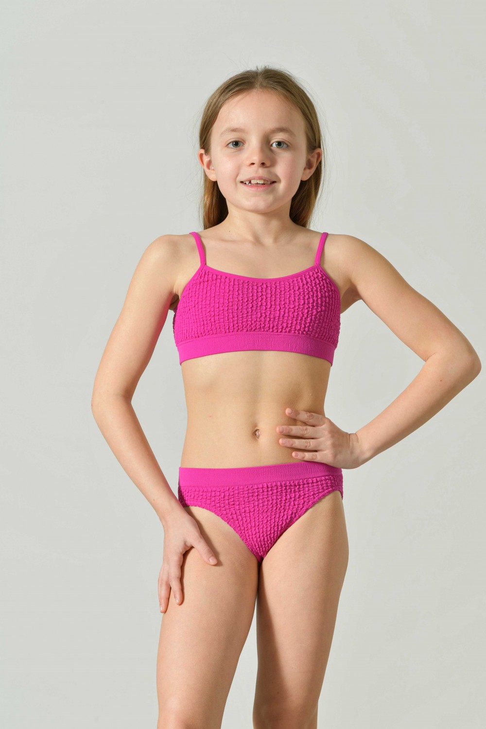 Ariel Two-Piece Swimsuit for Girls in Textured Fabric, Limited Edition
