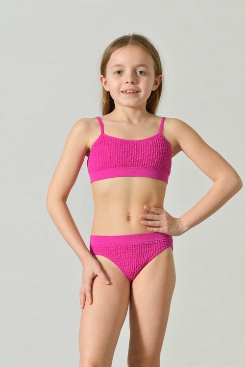 Ariel Two-Piece Swimsuit for Girls in Textured Fabric, Limited Edition