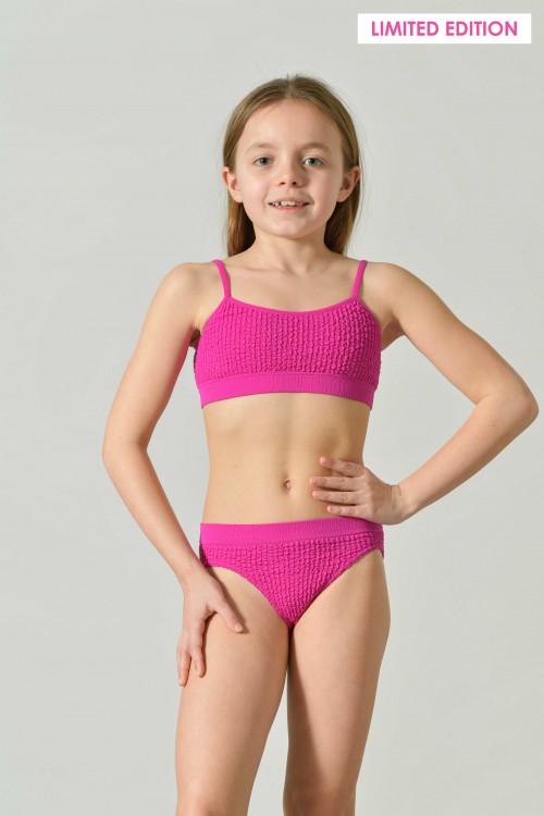 Ariel Zweiteiliger Badeanzug für Mädchen mit Strukturmuster, Limited Edition