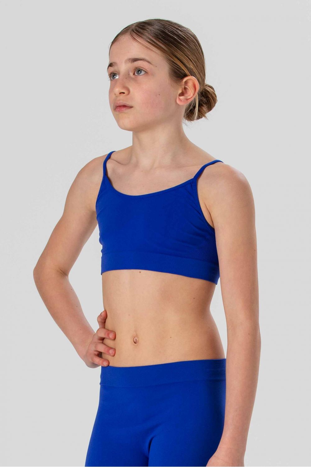Mädchen-Top mit Dünnen Trägern aus Weicher, Nahtloser Mikrofaser, Neonfarben