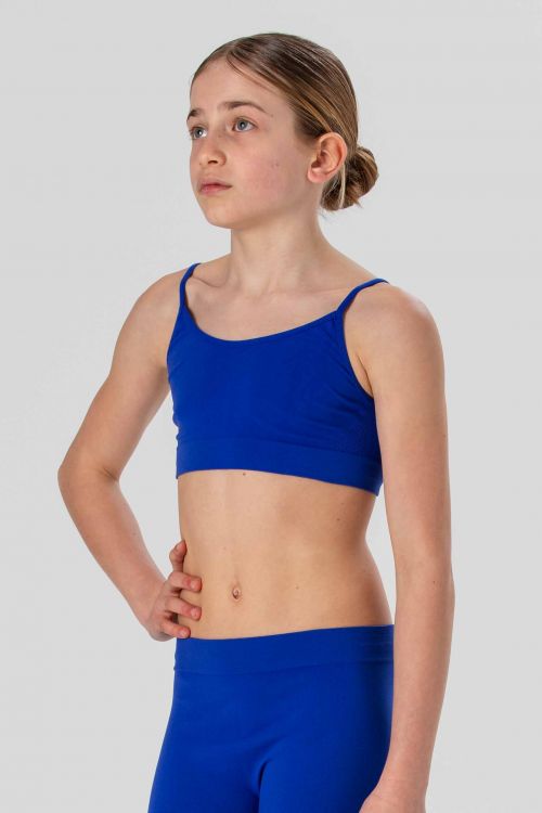 Top con Spallini Sottili da Bambina in Morbida Microfibra Senza Cuciture, Colori Fluo