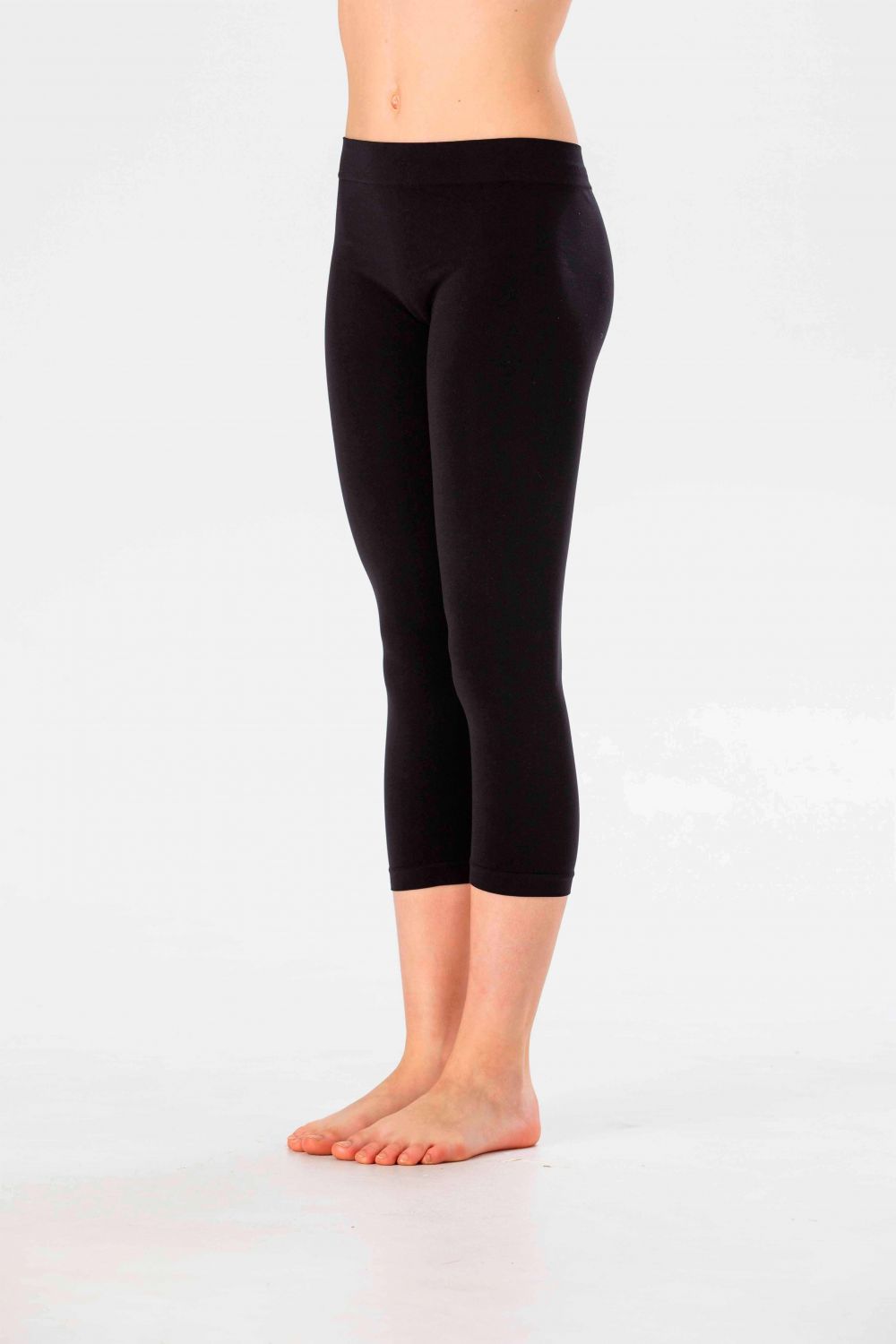 Leggings Medi da Bambina in Morbida Microfibra Senza Cuciture, Colori Fluo