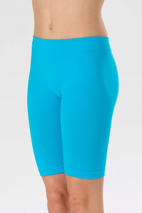 Mädchen-Radlerhose aus Weicher Nahtloser Mikrofaser, Neonfarben
