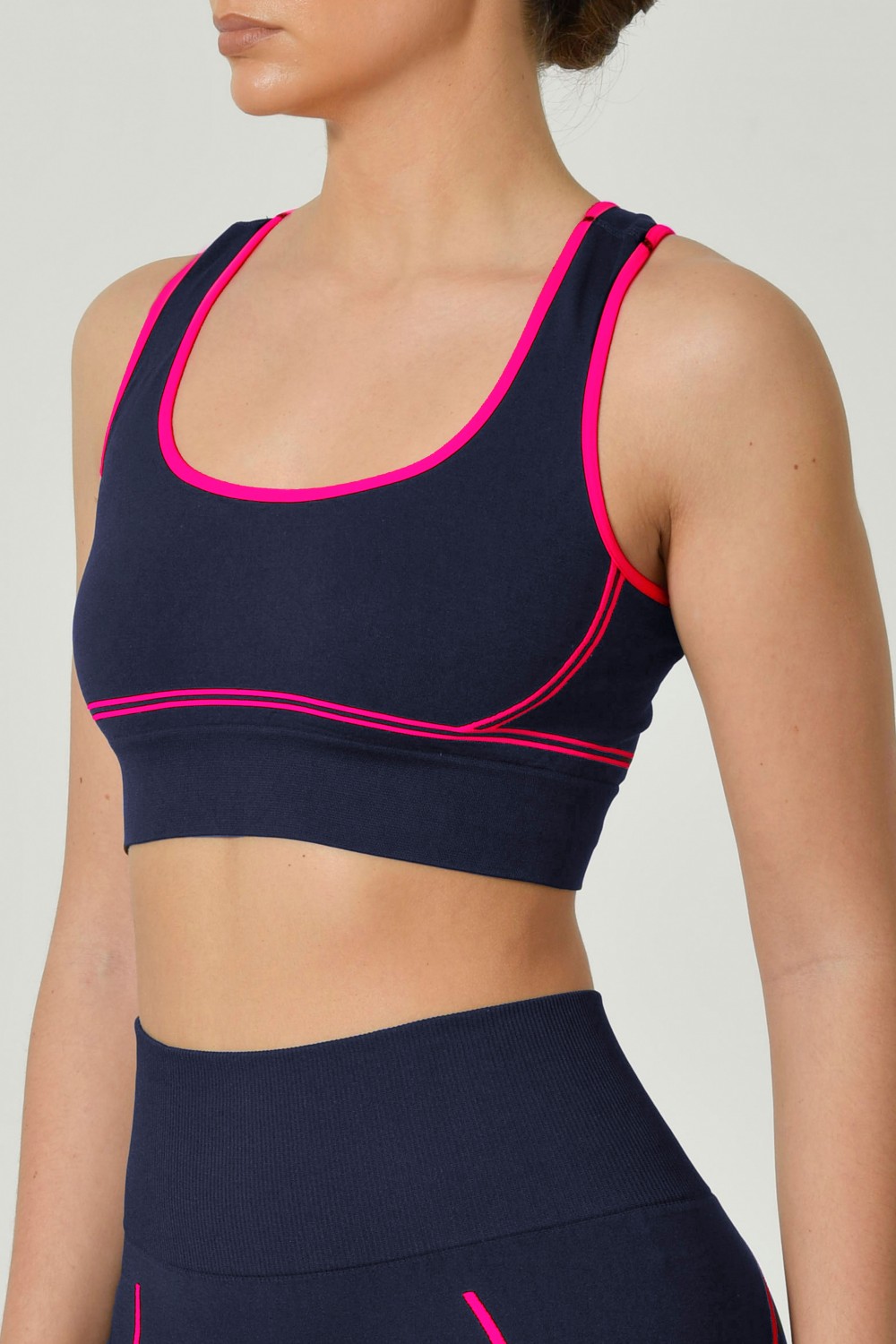 Anna Sports Top with Racerback and Fluorescent Lines