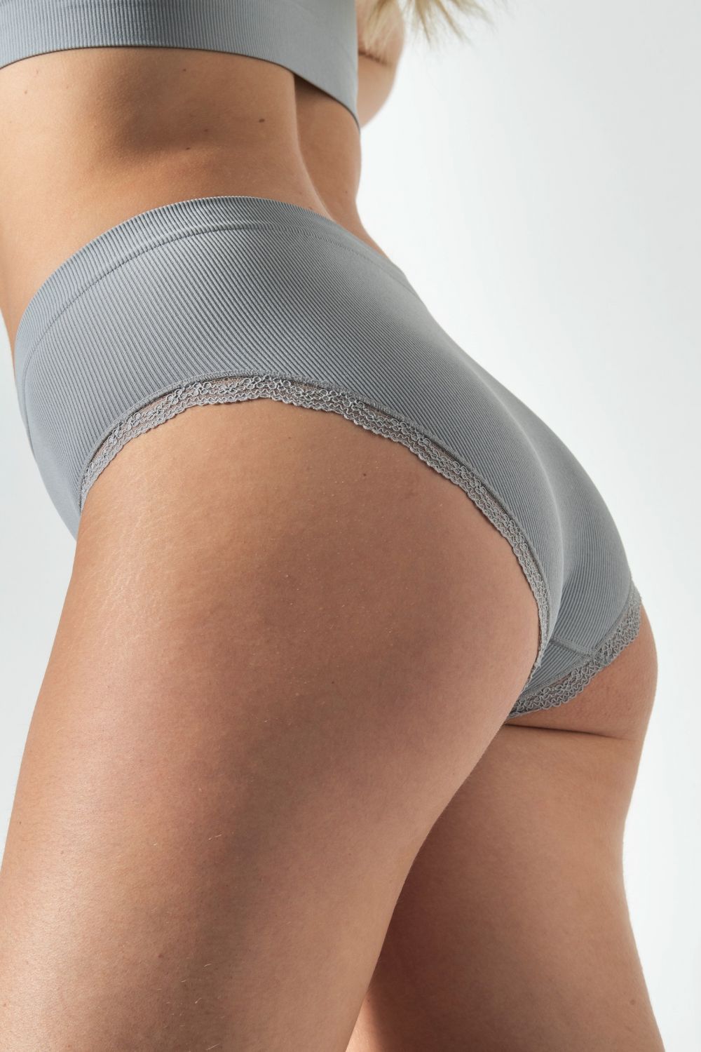 Slip Vita Alta Costina Pizzo Microfibra