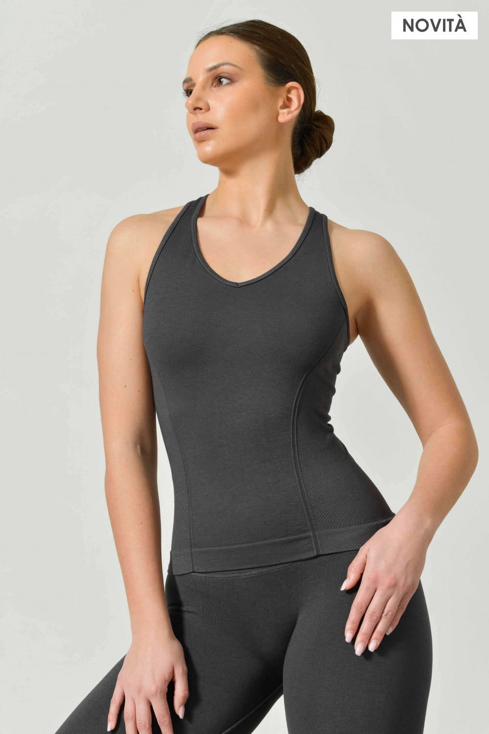 Balance Tank Top with V-neck and racerback for yoga and Pilates