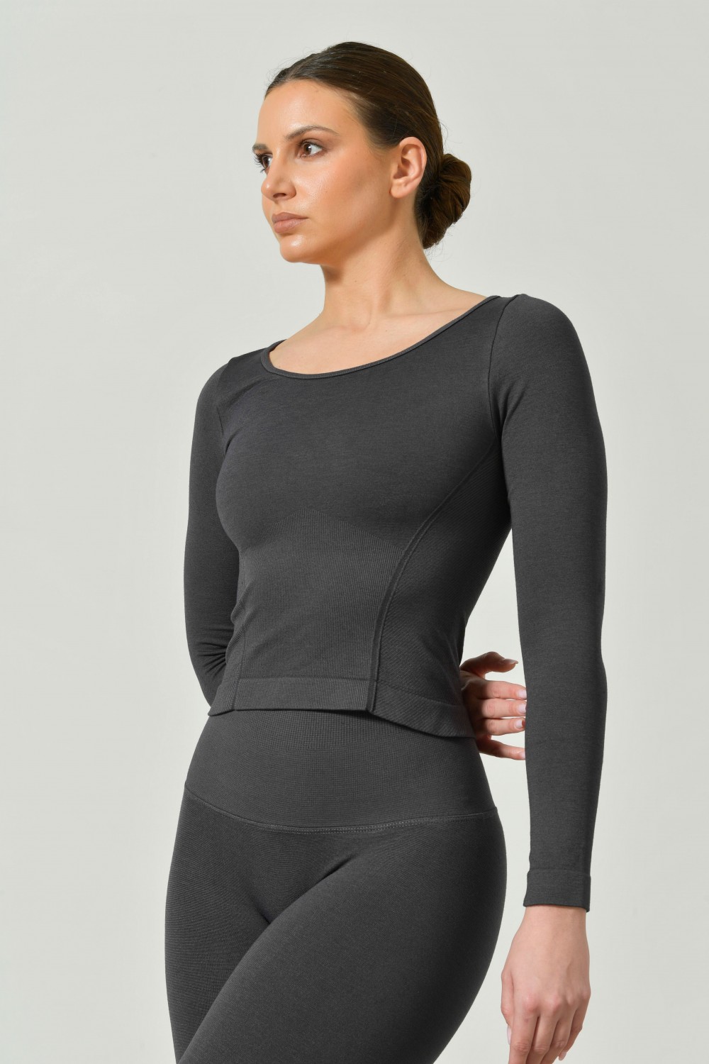 Balance-Langarmshirt mit Rundhalsausschnitt und seitlicher Verarbeitung