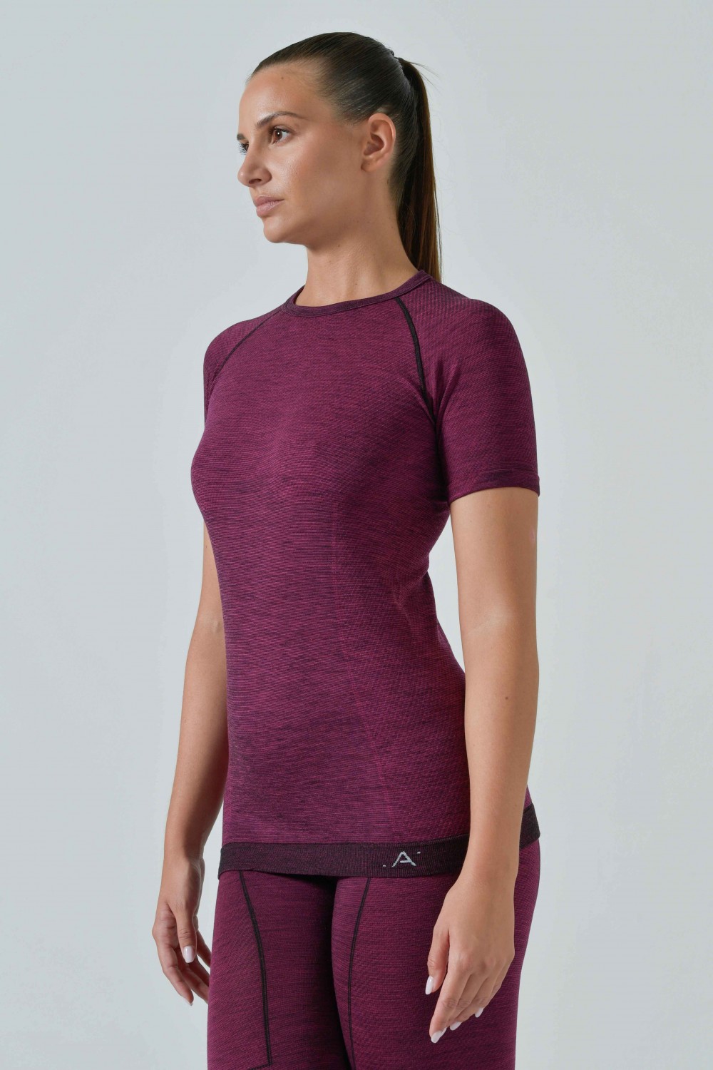 Damen Kurzarm-Thermo-Shirt aus Merinowolle