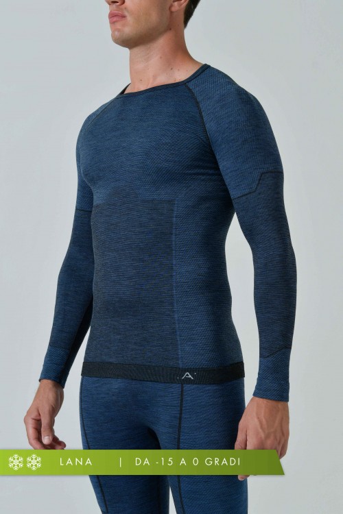 Women's Long Sleeve Thermal Shirt in Merino Wool