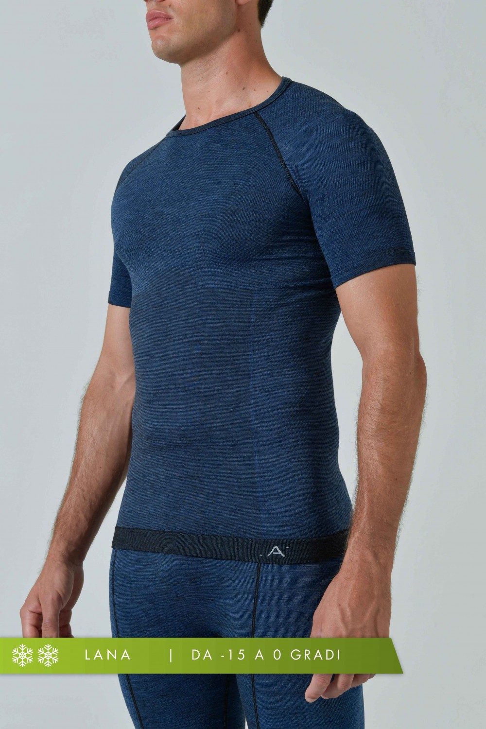Men's Short-Sleeve Thermal Shirt in Merino Wool