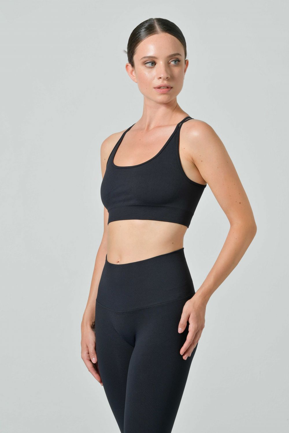 Sports Bra with Crossed Straps, Sculpt Collection