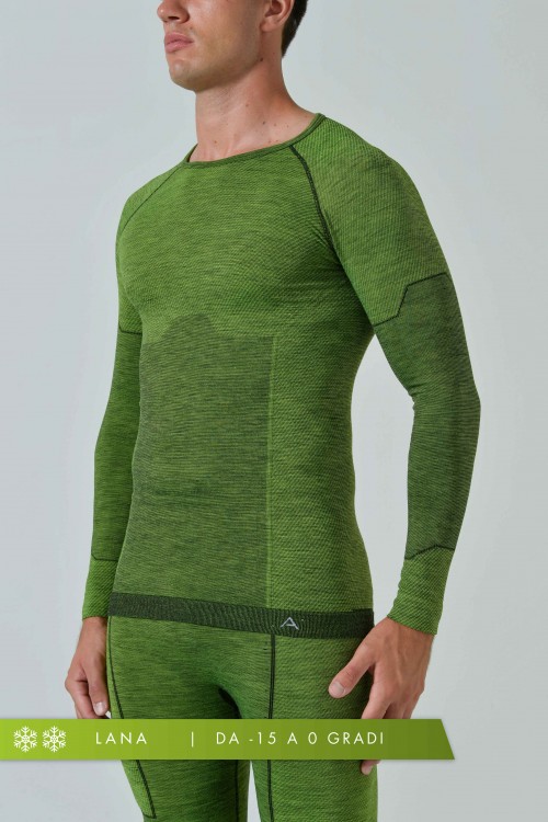 Women's Long Sleeve Thermal Shirt in Merino Wool