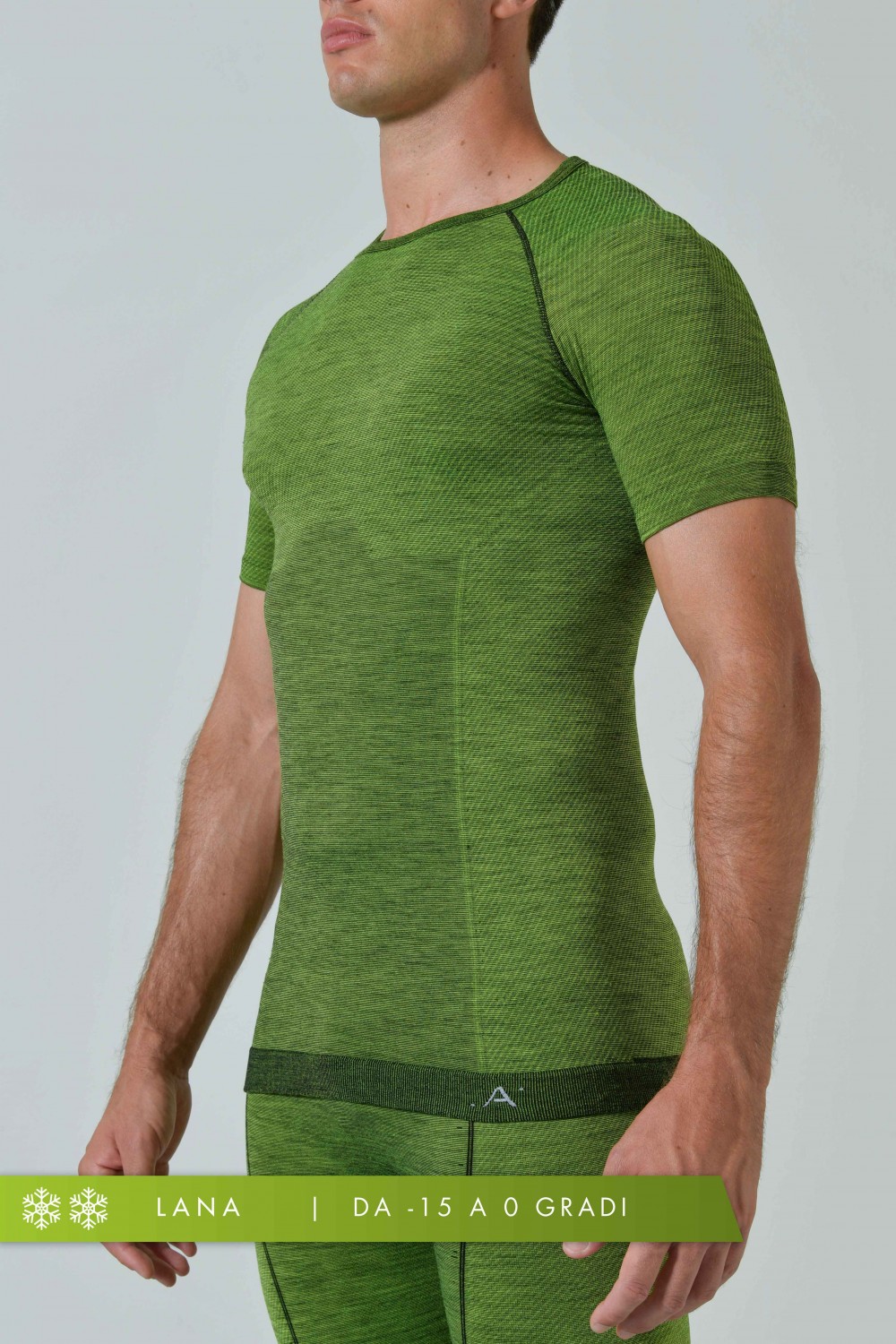 Men's Short-Sleeve Thermal Shirt in Merino Wool