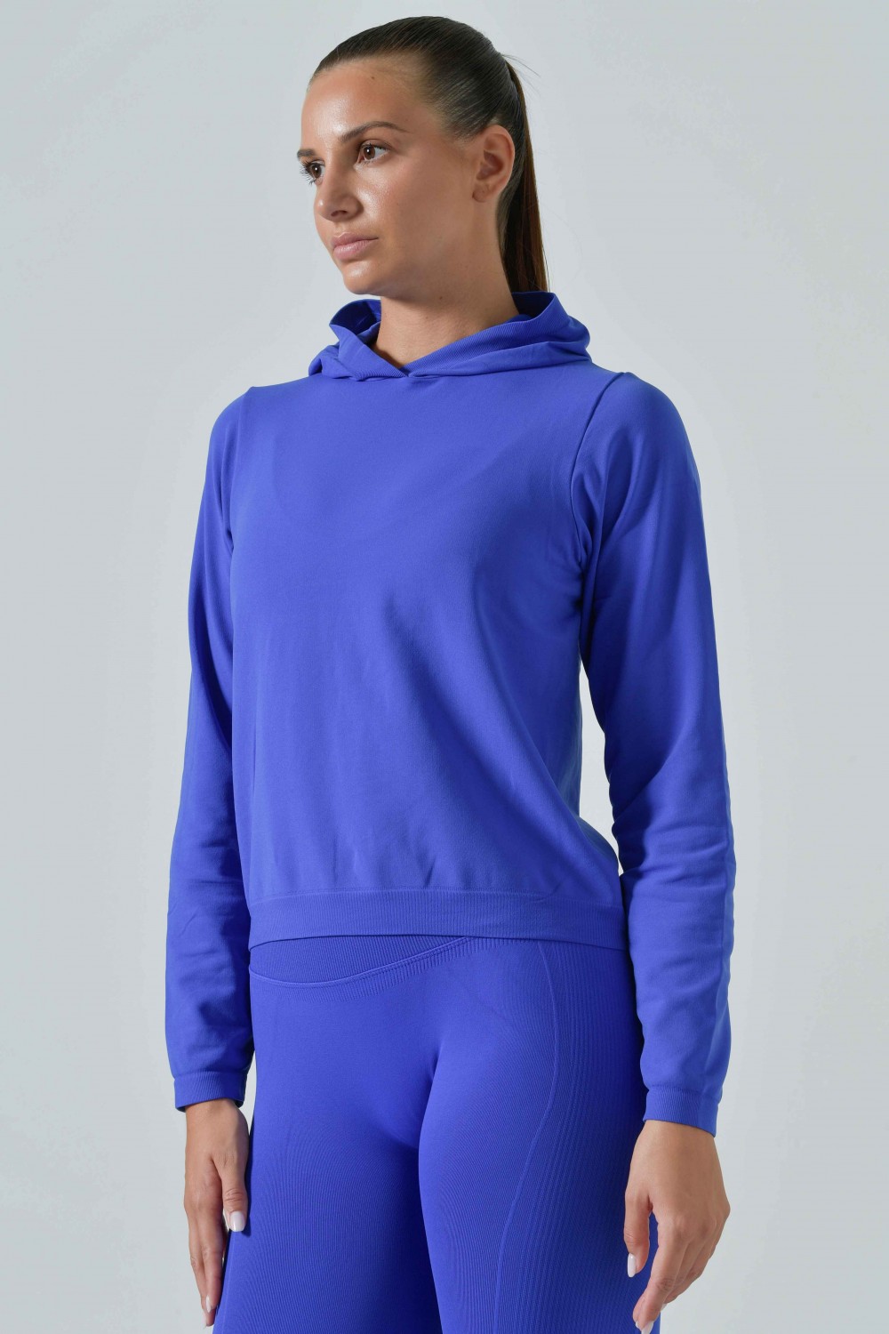 Seamless Microfiber Fleece-Lined Hoodie