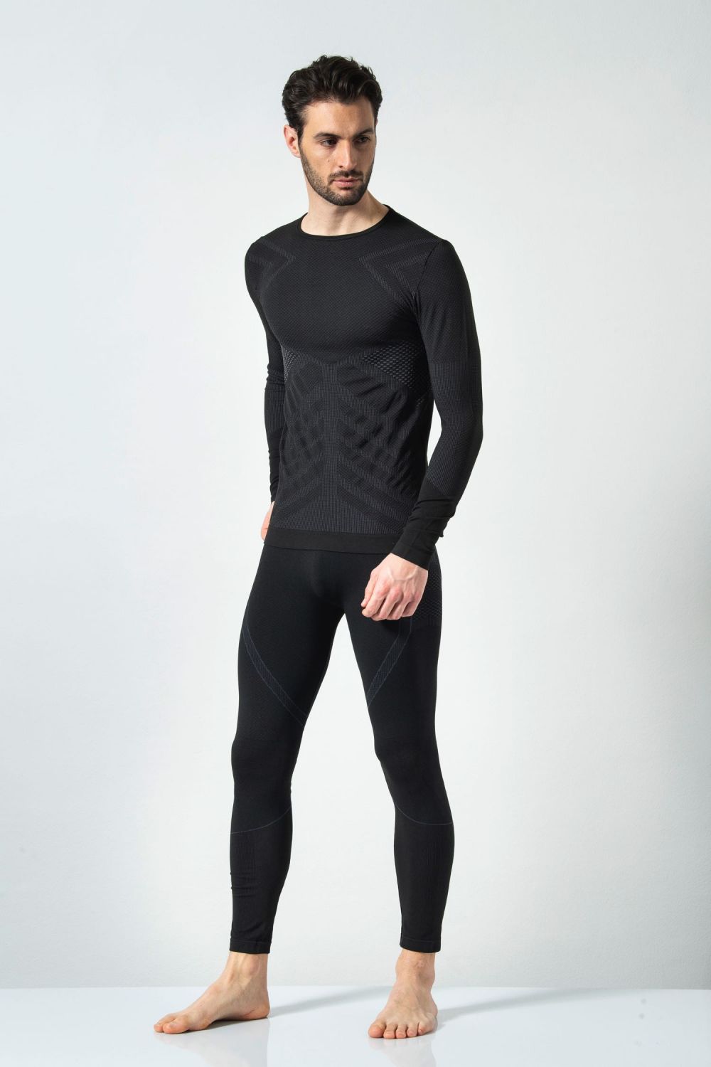 Men's Long Sleeve Top: Breathable, Energy  Thermoregulating.