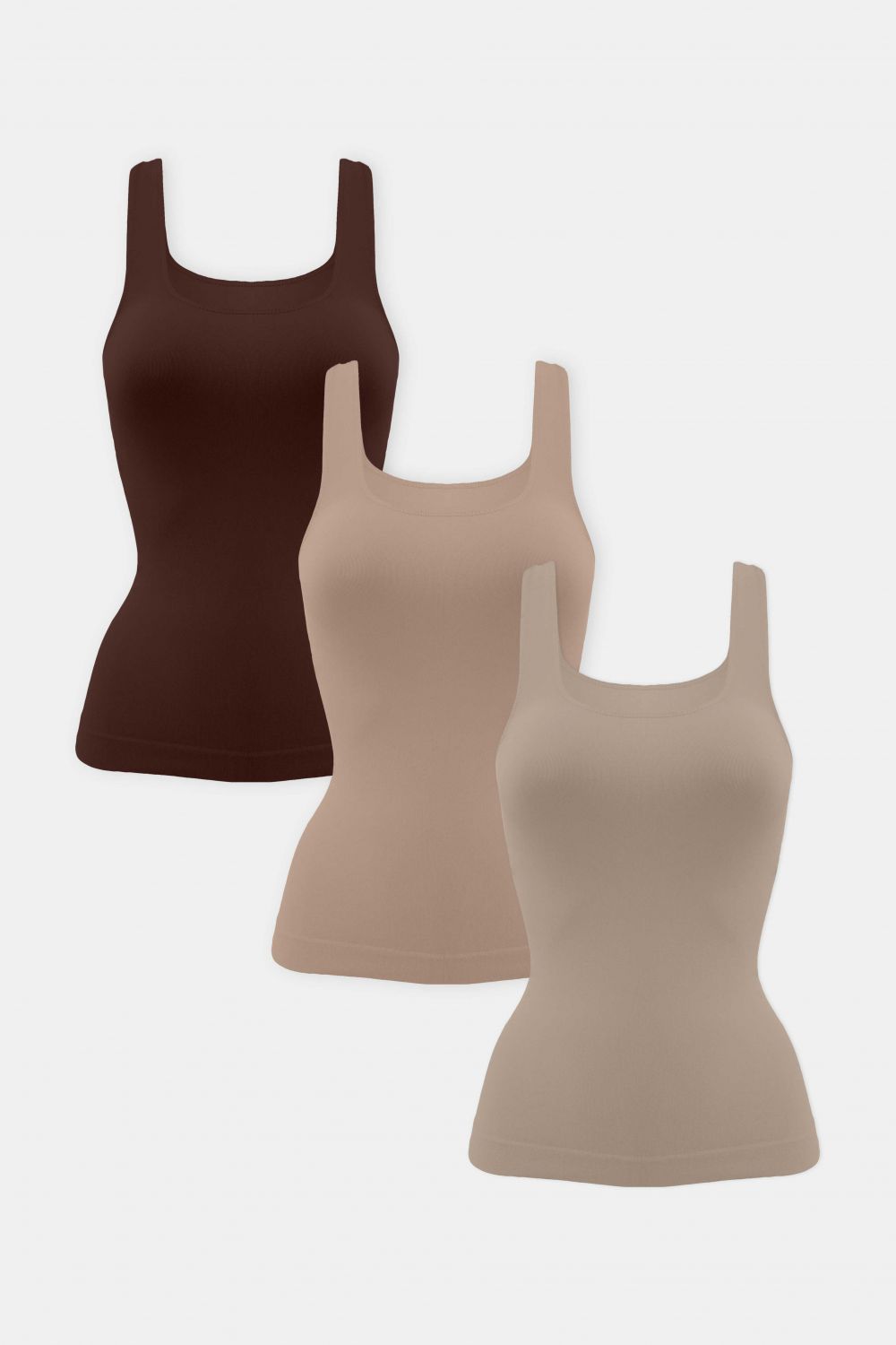 3 Narrow Strap Microfiber Tops