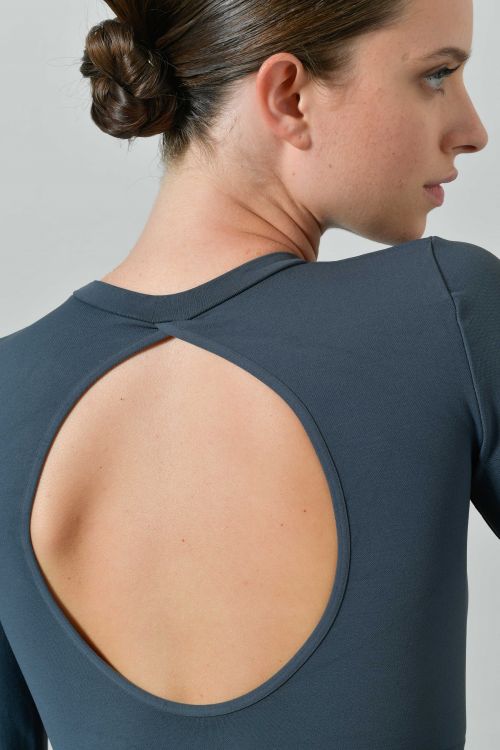Maglietta Crop Manica Lunga e Schiena Scoperta, Linea Sculpt
